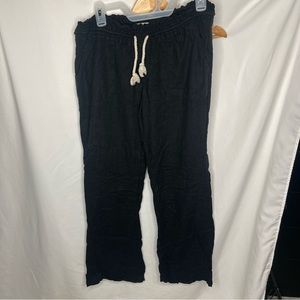 Black Roxy Linen Pants